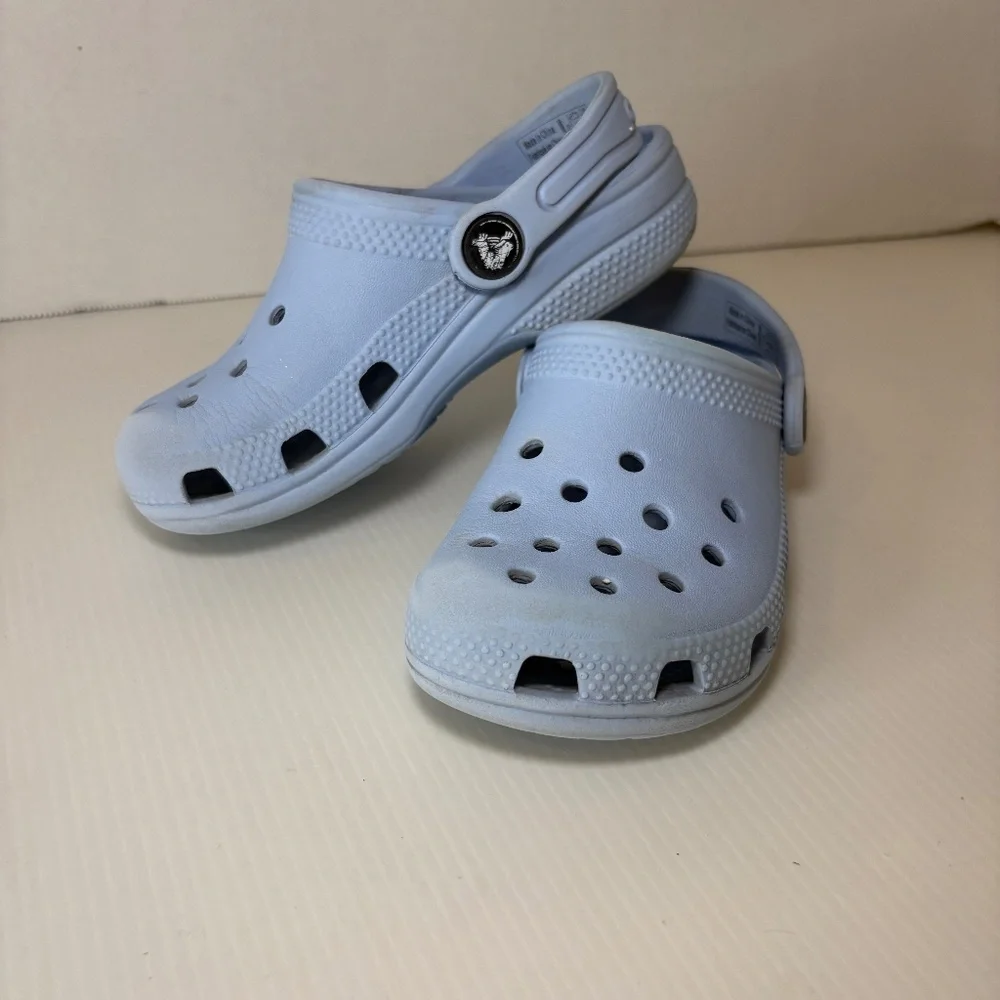 Crocs Childrens Blue Clog Water Shoes Sz C 10 Outdoor Summer